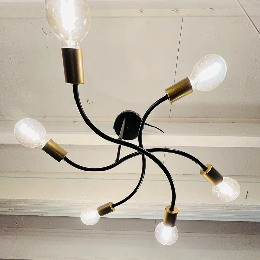 YORN KUNG Sputnik Chandelier Light Fixture ❇ 6-Light ❇ NEW IN BOX!! - Picture 5 of 12